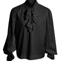 Aiden | Men's Baroque Ruffle-Front Long-Sleeve Dress Shirt Lace Cuffs
