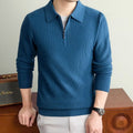 Elijah | Men's Fine-Knit Quarter-Zip Polo Collar Sweater