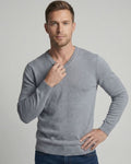 Owen | Men's Fine Knit V-Neck Cotton Blend Pullover Sweater