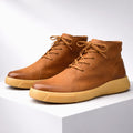 Sebastian | Men's Leather Ankle-Height Lace-Up Boots Cushioned Sole, Tan