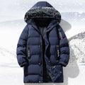 Nathan | Men's Long Quilted Parka Faux Fur-Trim Hooded Winter Coat