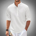 Lucas | Men's Long Sleeve Cotton Blend Henley Shirt