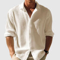 Owen | Men's Long Sleeve Relaxed-Fit Collared Casual Button-Down Shirt
