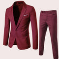 Lucas | Men's Slim-Fit Single-Button Two-Piece Blazer Suit Set