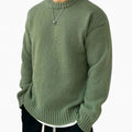 Alexander | Men's Solid Crewneck Pullover Knit Sweater