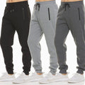 Nathan | Men's Tapered Fleece Sweat Pants Zip-Pocket Joggers