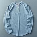 Ryan | Men's Waffle Knit Long Sleeve Henley Shirt