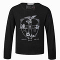 Caleb | Unisex Crewneck Long-Sleeve Fine Knit Graphic Tee