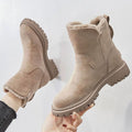 Isabella | Women's Faux Suede Sherpa-Lined Slip-On Winter Ankle Boots