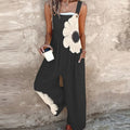 Luna | Women's Floral Print Wide-Leg Adjustable Strap Jumpsuit