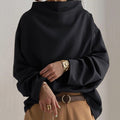Aria | Women's Oversized Mockneck Soft-Knit Long-Sleeve Sweater
