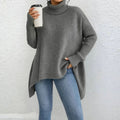 Grace | Women's Oversized Turtleneck Knit Sweater Loose-Fit Long Sleeve