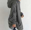 Mia | Women's Oversized Zip-Up Drawstring Hoodie Sweatshirt