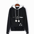 Mia | Women's Pet Carrier Pullover Hoodie Paw Print Pouch Sweatshirt