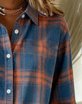 Mia | Women's Plaid Cotton Blend Button-Up Overshirt Jacket