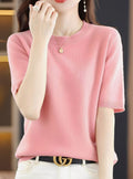 Emma | Women's Short-Sleeve Crewneck Knit Sweater