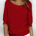 Madison | Women's Soft Knit Batwing-Sleeve Relaxed Pullover Sweater