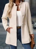 Isabella | Women's Structured Stand-Collar Button-Front Blazer Coat