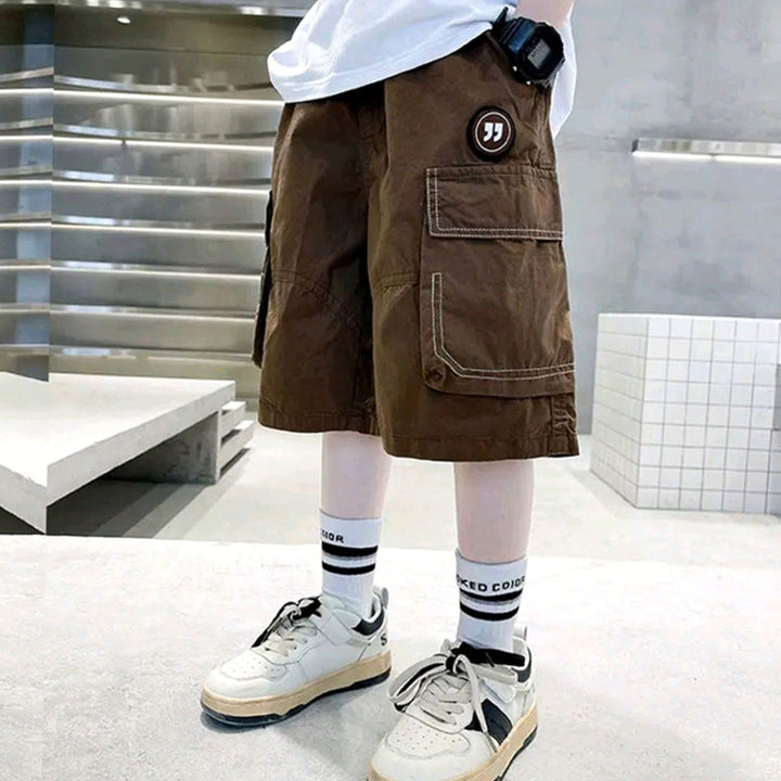 Boys Relaxed-Fit Multi-Pocket Cargo Shorts