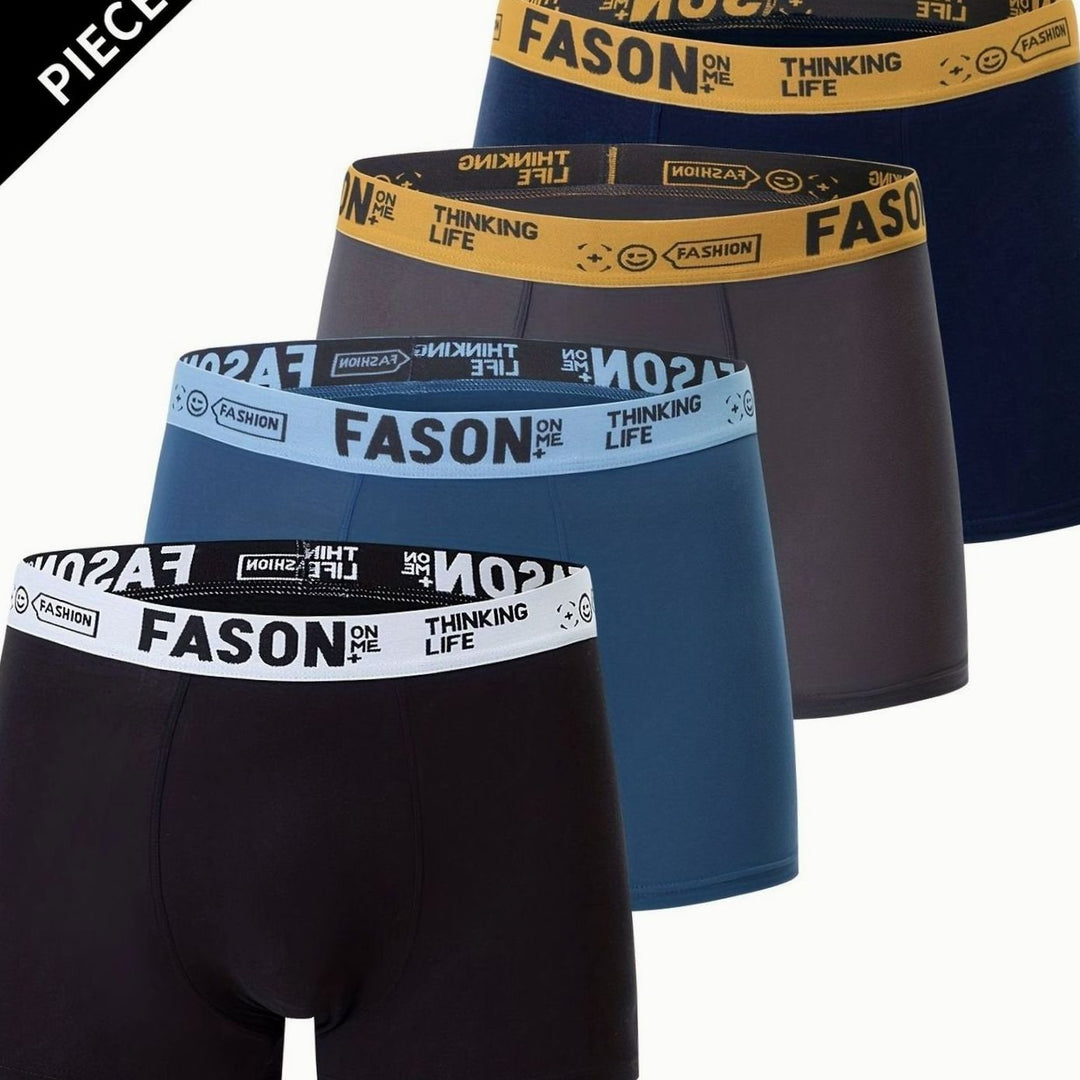 Men's Antibacterial Stretch Trunk Boxer Briefs, Navy Blue