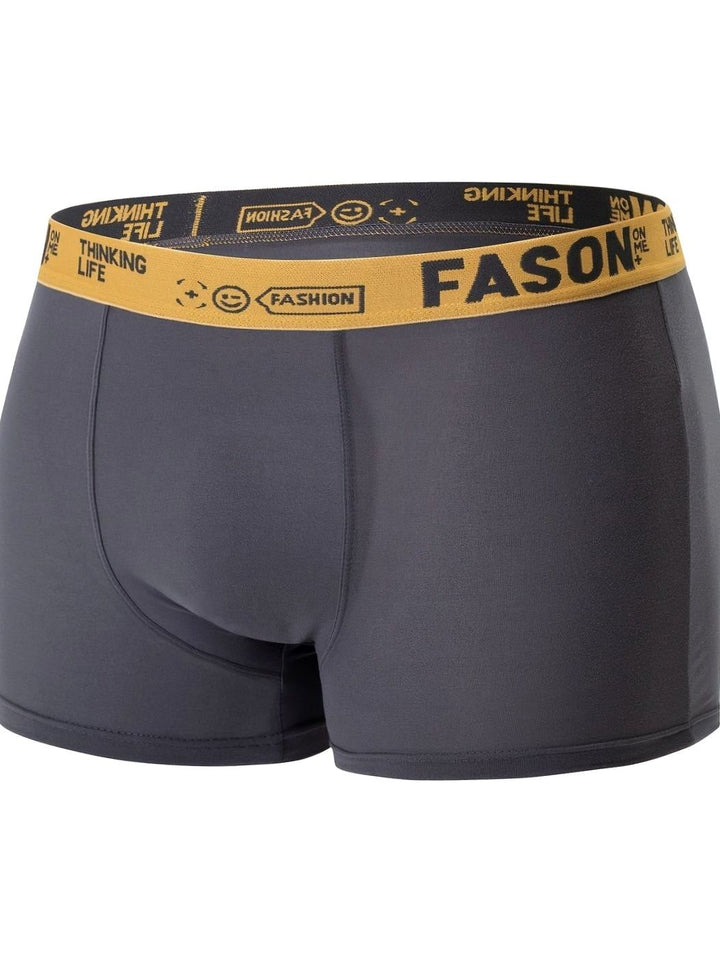 Men's Antibacterial Stretch Trunk Boxer Briefs, Navy Blue