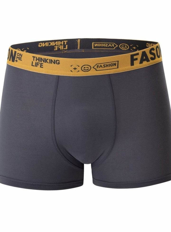 Men's Antibacterial Stretch Trunk Boxer Briefs, Navy Blue