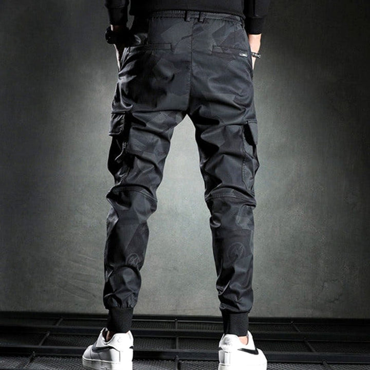 Men's Camo Jogger Cargo Pants Multi-Pocket Tapered Fit