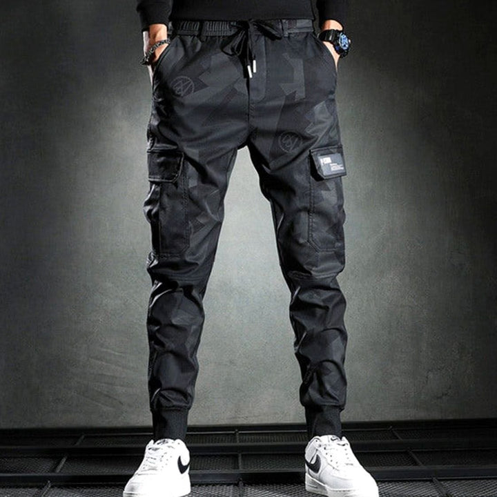 Men's Camo Jogger Cargo Pants Multi-Pocket Tapered Fit