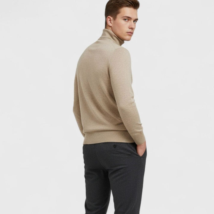 Men's Cashmere-Blend Turtleneck Pullover Sweater