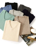 Nathan | Men's Cashmere Wool V-Neck Regular Fit Pullover Sweater