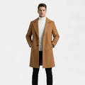 Ethan | Men's Classic Notch-Lapel Single-Breasted Long Overcoat