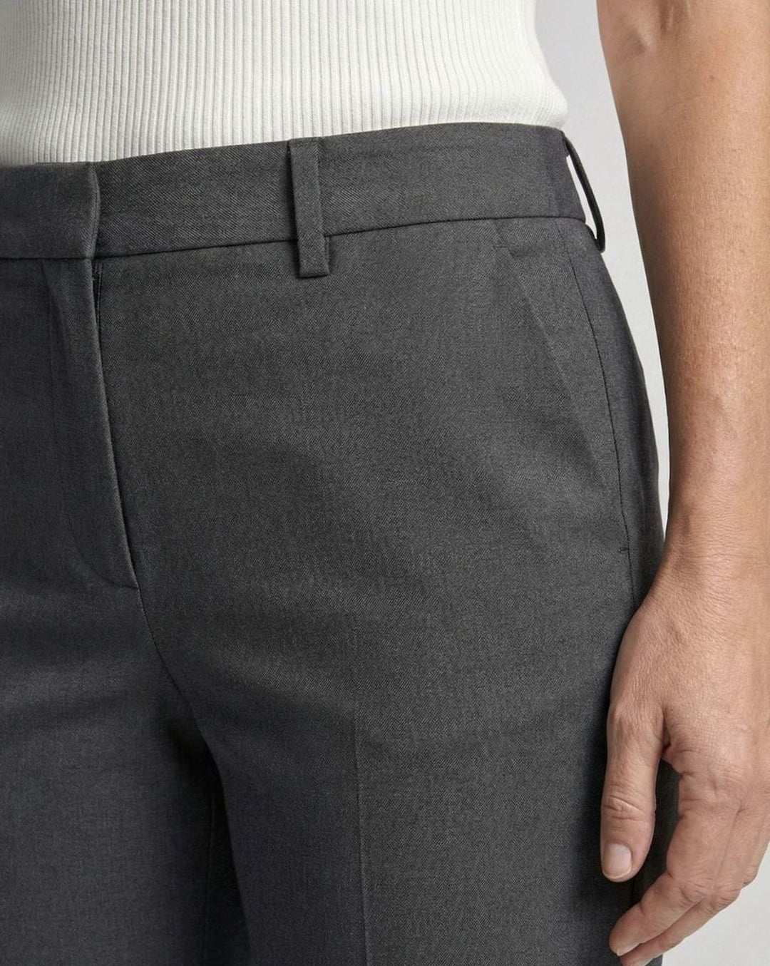 Men's Classic Straight-Leg Dress Pants Creased Suit Trousers