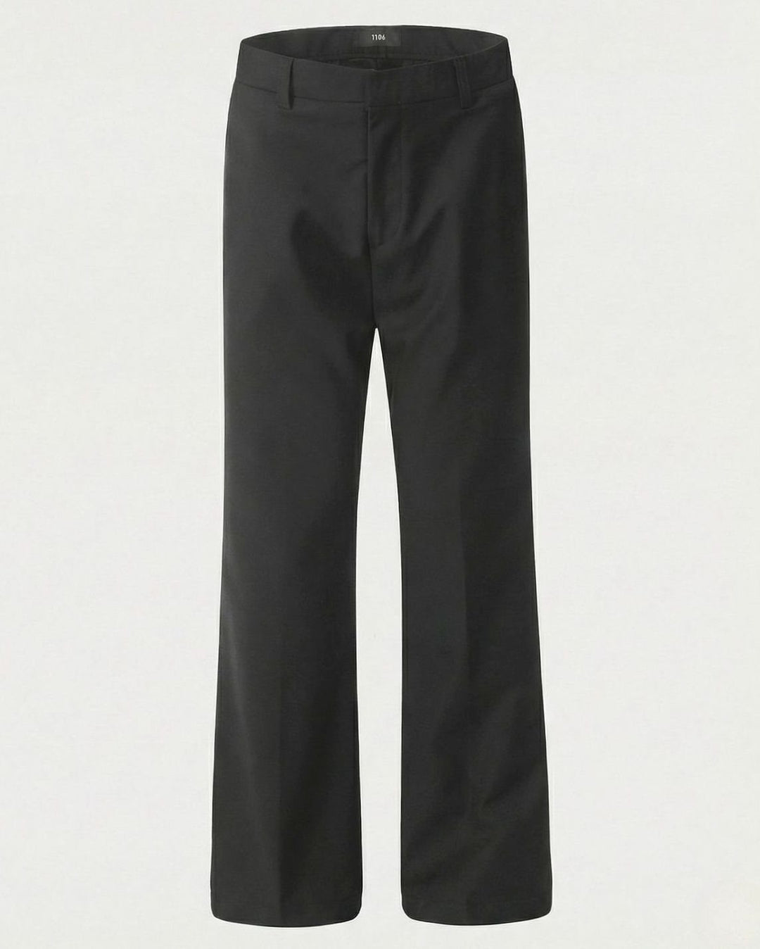 Men's Classic Straight-Leg Dress Pants Creased Suit Trousers - Black