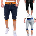 Caleb | Men's Colorblock Drawstring Capri Sweat Pants