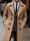 Mason | Men's Double-Breasted Wool Overcoat Notch Lapel Winter Coat