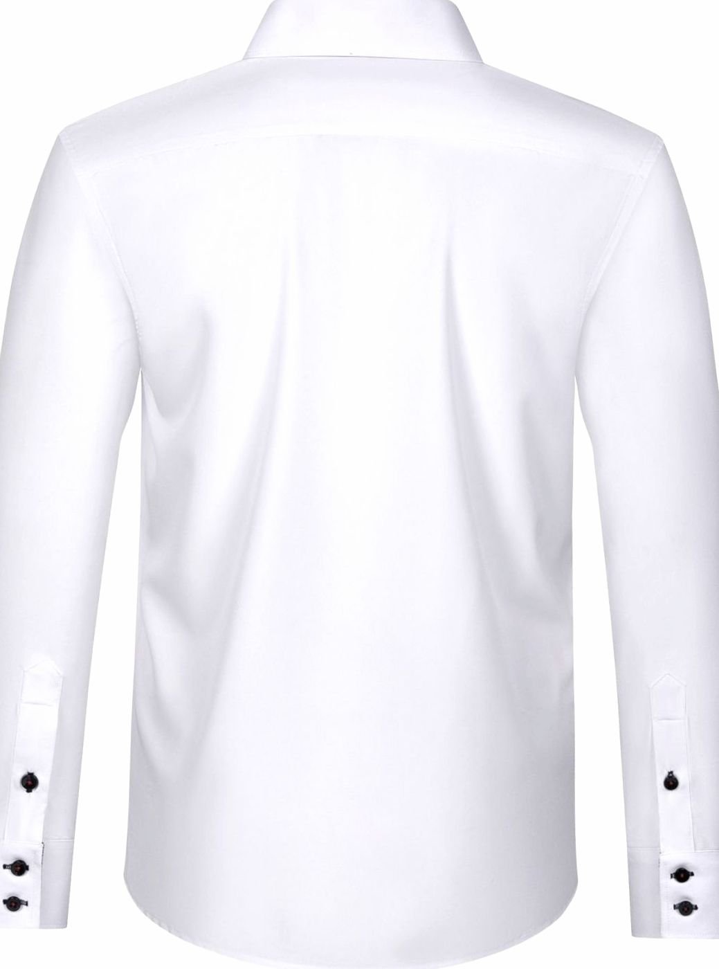 Men's Double-Collar Button-Up Long Sleeve Dress Shirt