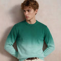 Daniel | Men's Fine Knit Crewneck Sweater Ombre Dip-Dye Regular Fit