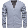 Owen | Men's Fine Knit V-Neck Button-Front Cardigan Sweater