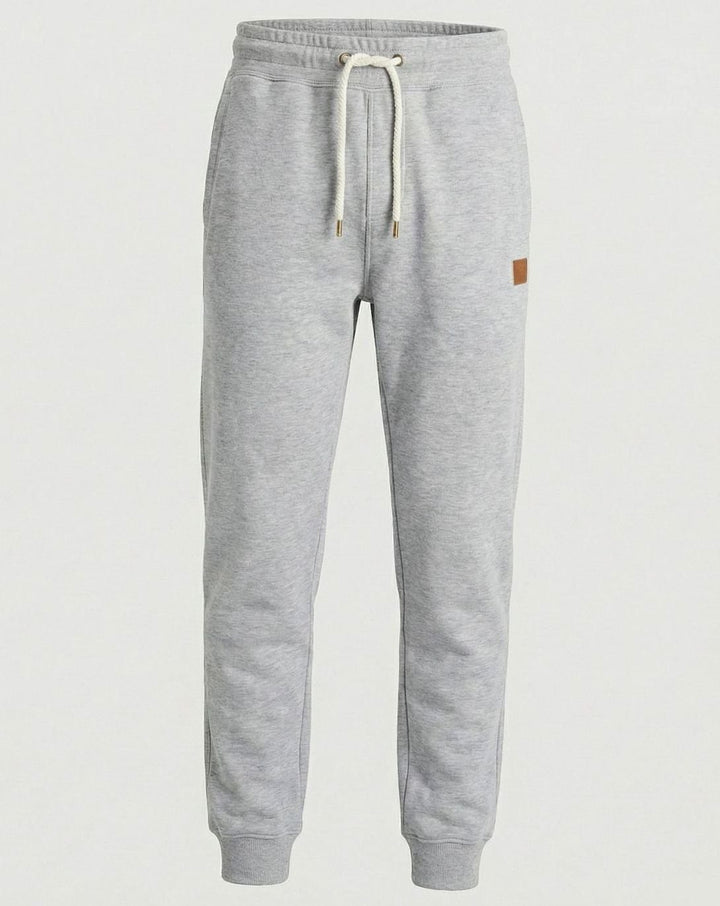 Men's Fleece Jogger Sweat Pants Drawstring Cuffed - Gray