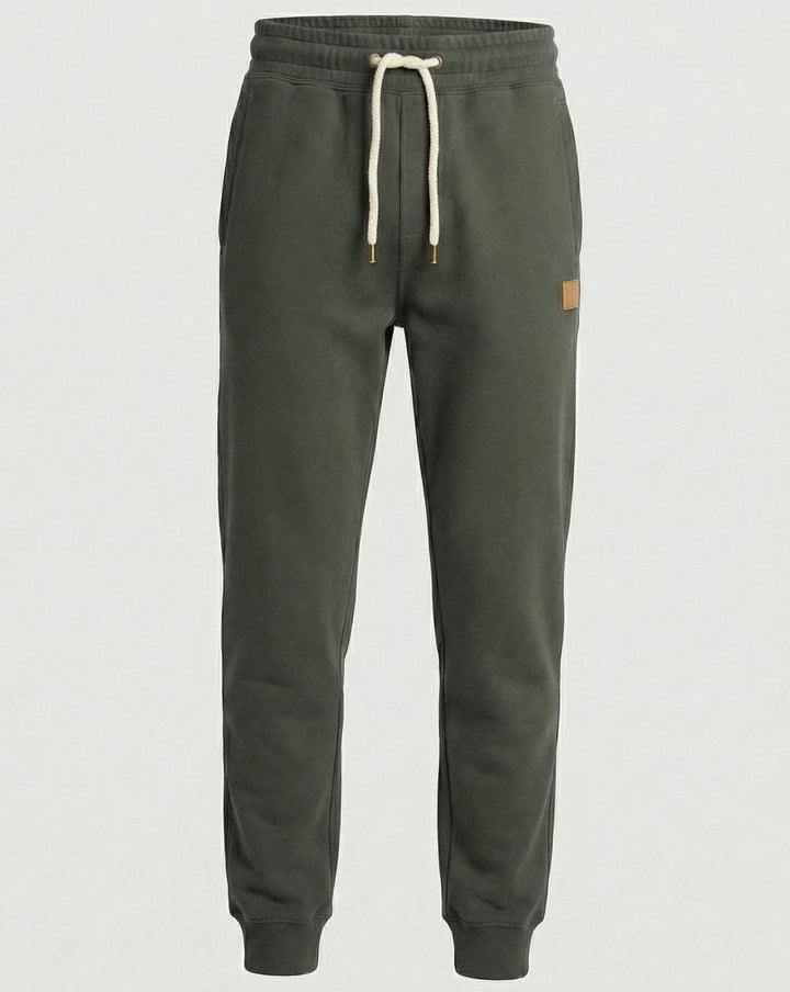 Men's Fleece Jogger Sweat Pants Drawstring Cuffed - Green