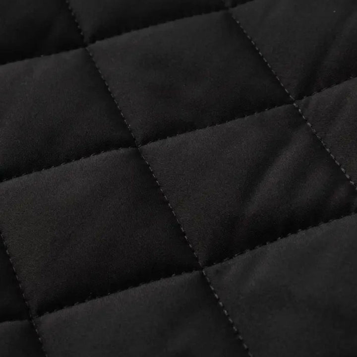 Men's Fleece-Lined Quilted Full-Zip Winter Jacket