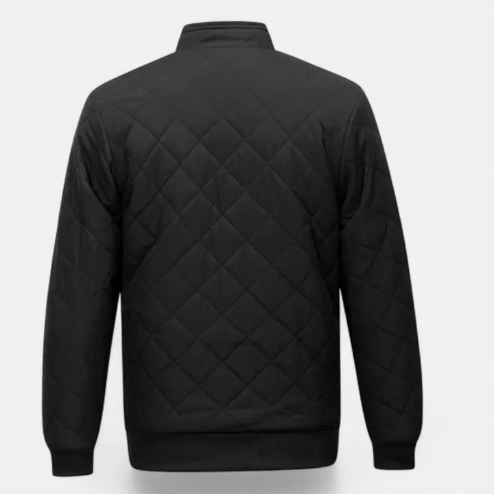 Men's Fleece-Lined Quilted Full-Zip Winter Jacket