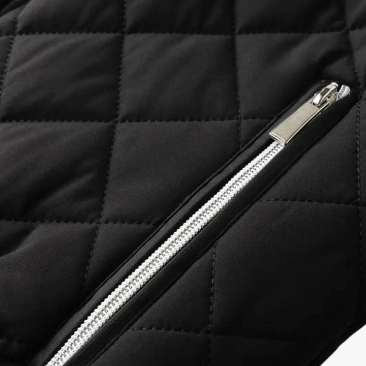 Men's Fleece-Lined Quilted Full-Zip Winter Jacket