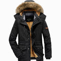 Matthew | Men's Fleece-Lined Quilted Parka Faux Fur Hood Winter Coat