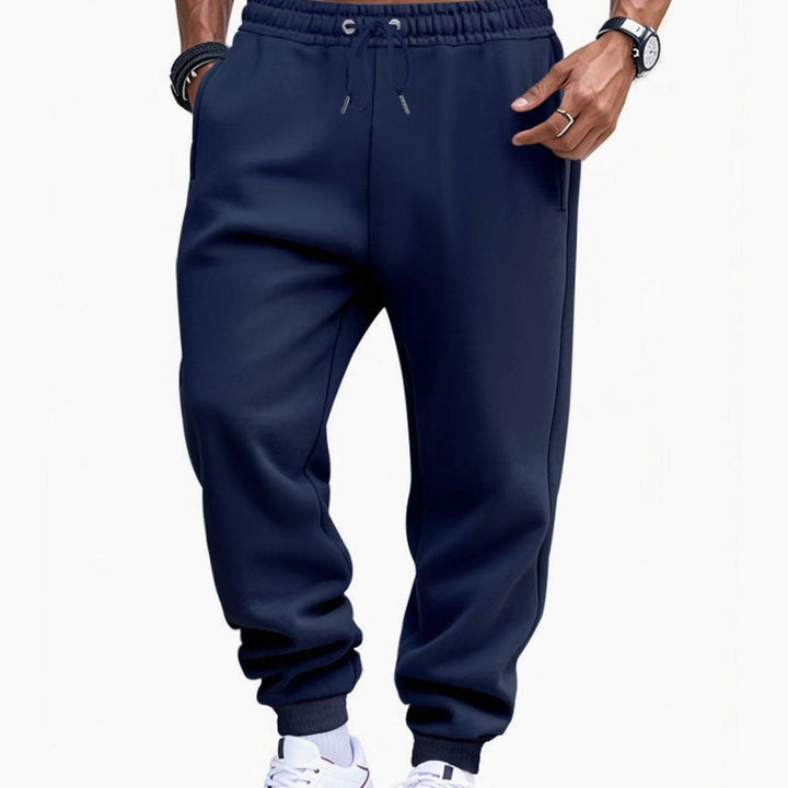 Men's Fleece Sweat Pants Elastic Waist Jogger Pants