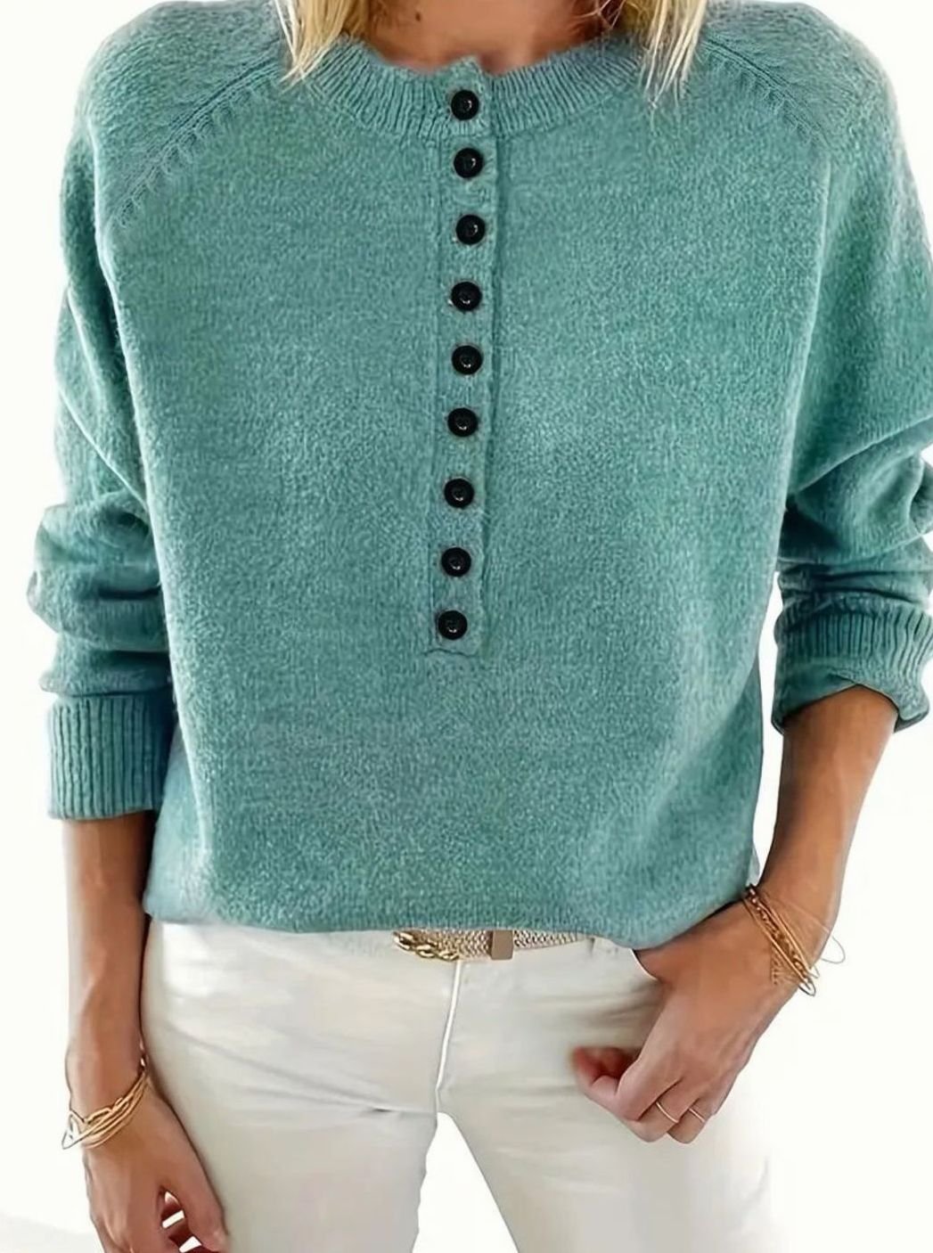 Men's Half-Button Collar Knit Sweater