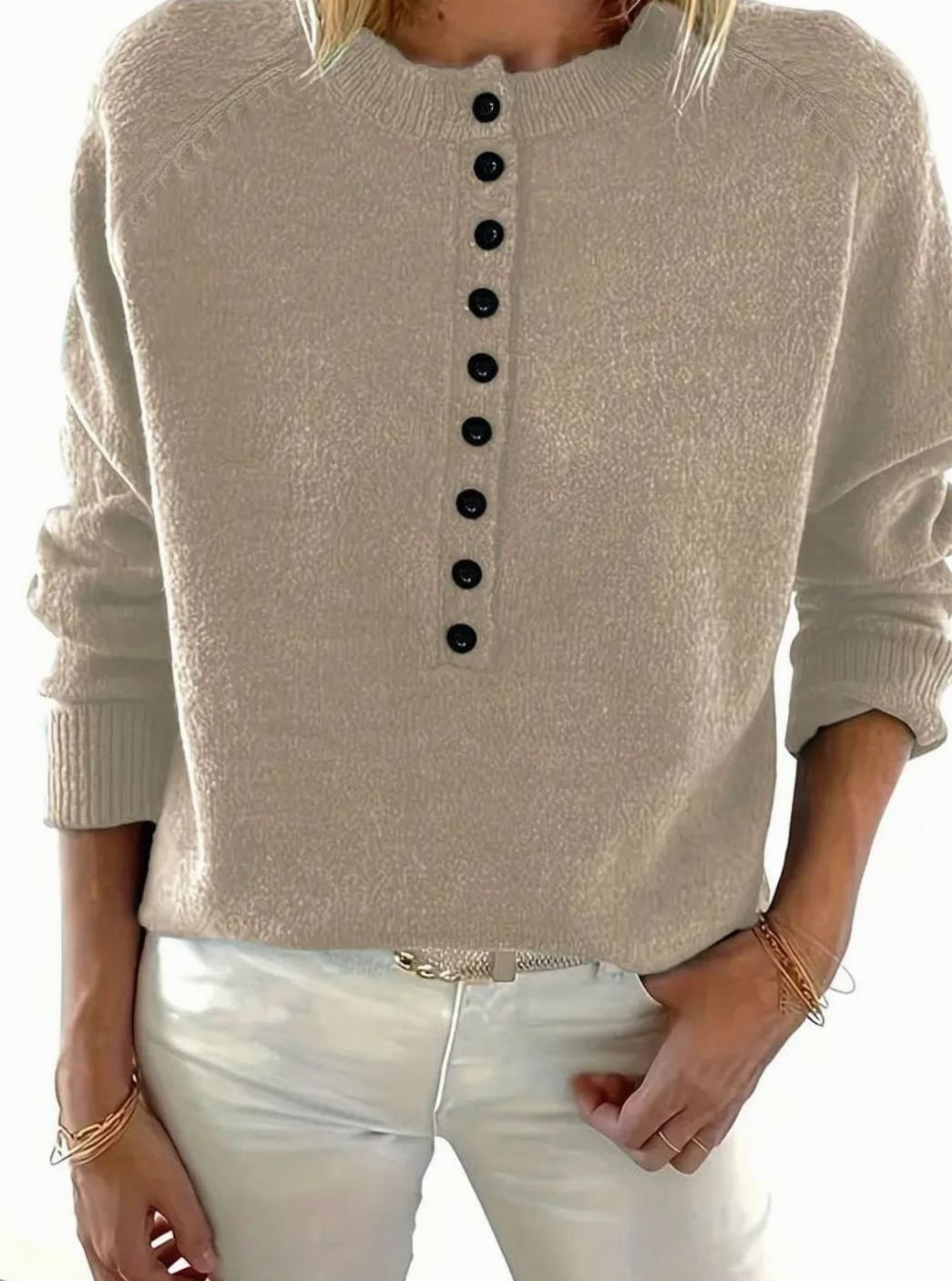 Men's Half-Button Collar Knit Sweater