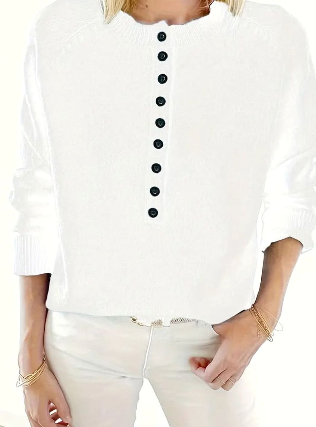 Men's Half-Button Collar Knit Sweater