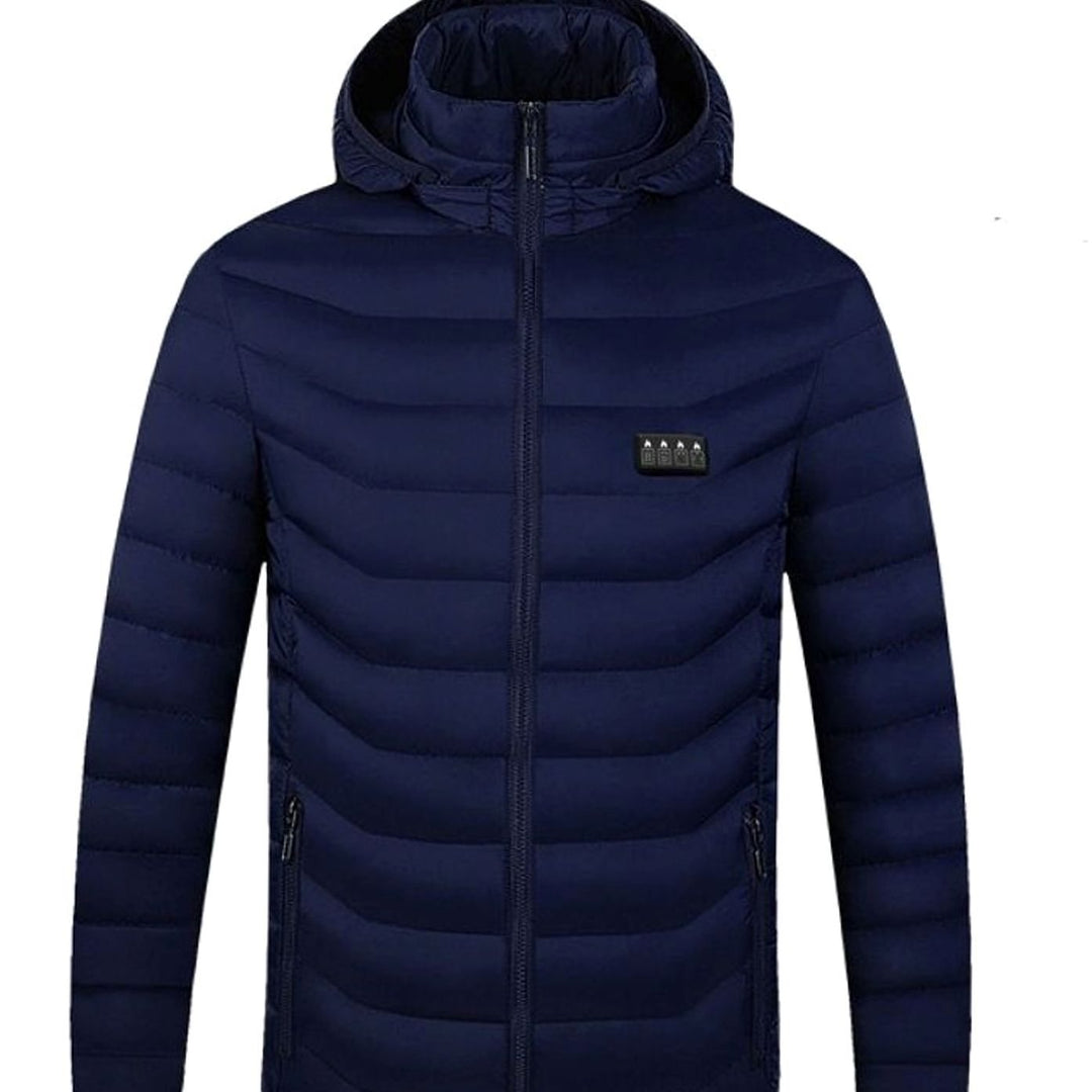 Men's Heated Puffer Winter Jacket 21-Zone USB Hooded Coat