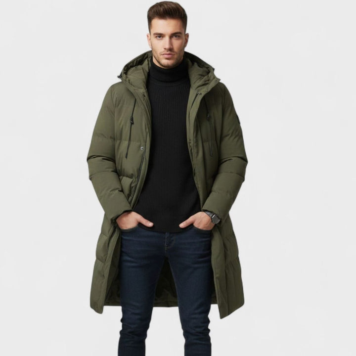 Men's Hooded Insulated Puffer Winter Coat Regular Fit